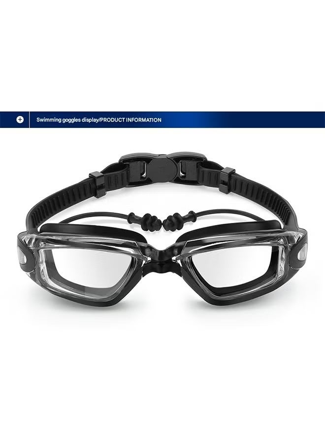 YUKE Unisex High - Clarity Waterproof Anti - Fog Wide - Frame Swim Goggles with Free Swim Cap - Must - have Swimming Equipment - Image 4